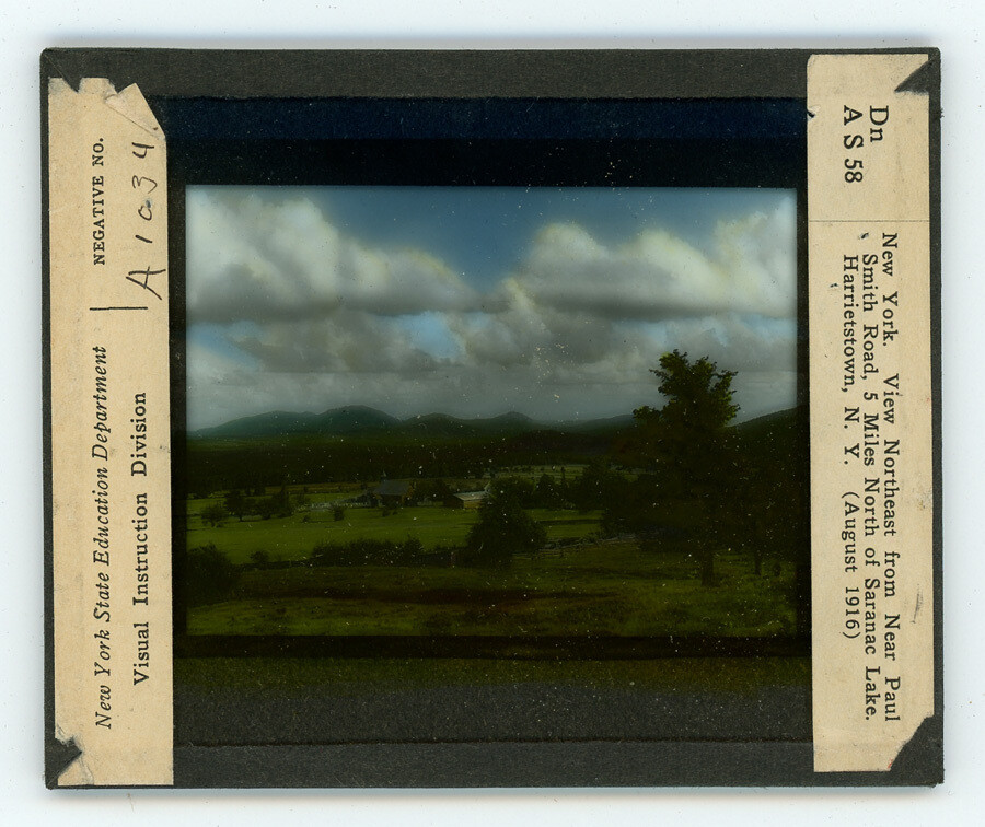 Magic Lantern Glass Slide NEW YORK 1916 HARRIETSTOWN