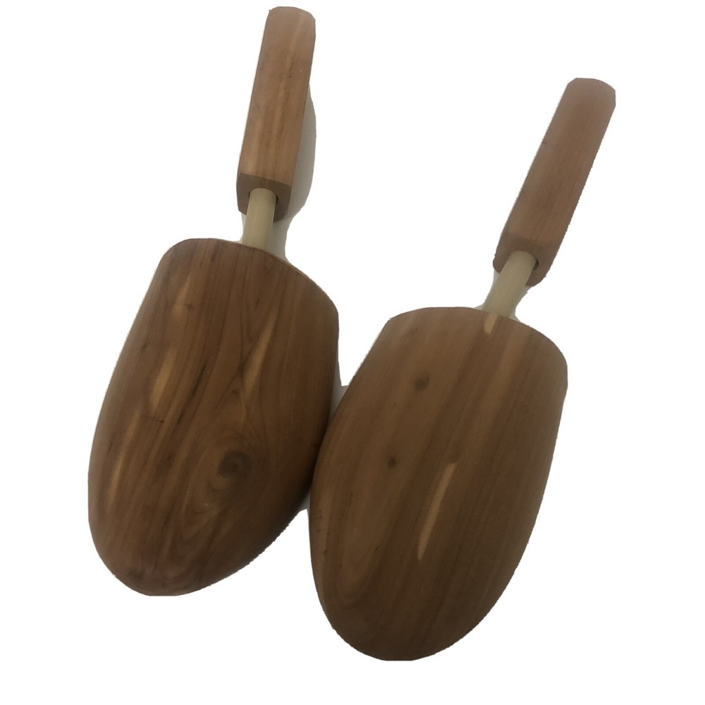 Lot (2) Shoe Forms Cedar Wood Shapers Expanders  S/M Shoe Spreaders