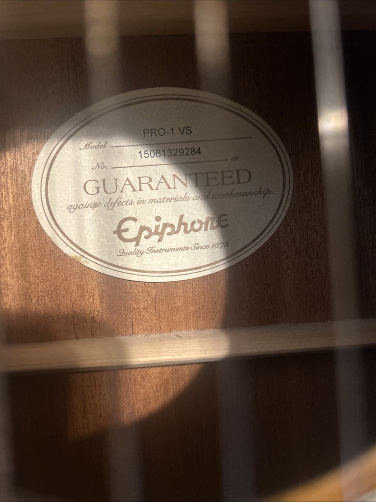 Epiphone Acoustic Guitar Model: Pro-1 VS with Serial Number