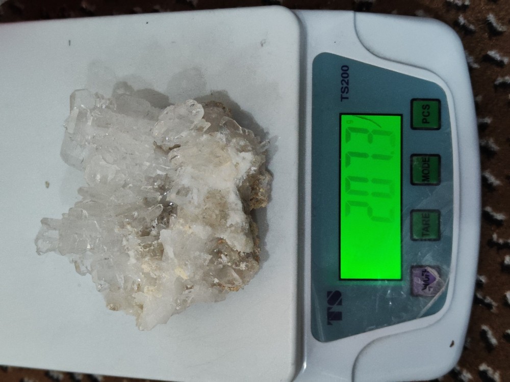Faden Quartz DT Transparent Cluster On Matrix Has Good Luster & Nice Termination