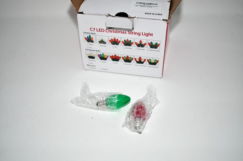 Lnguistic C7 LED Multicolor Christmas String Lights – 25FT Outdoor Patio String