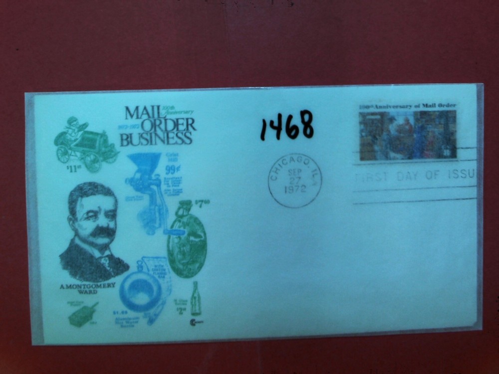 U. S. Stamp FDC # 1468  -Mail Order  - Cachets cachet- comb.  shipping