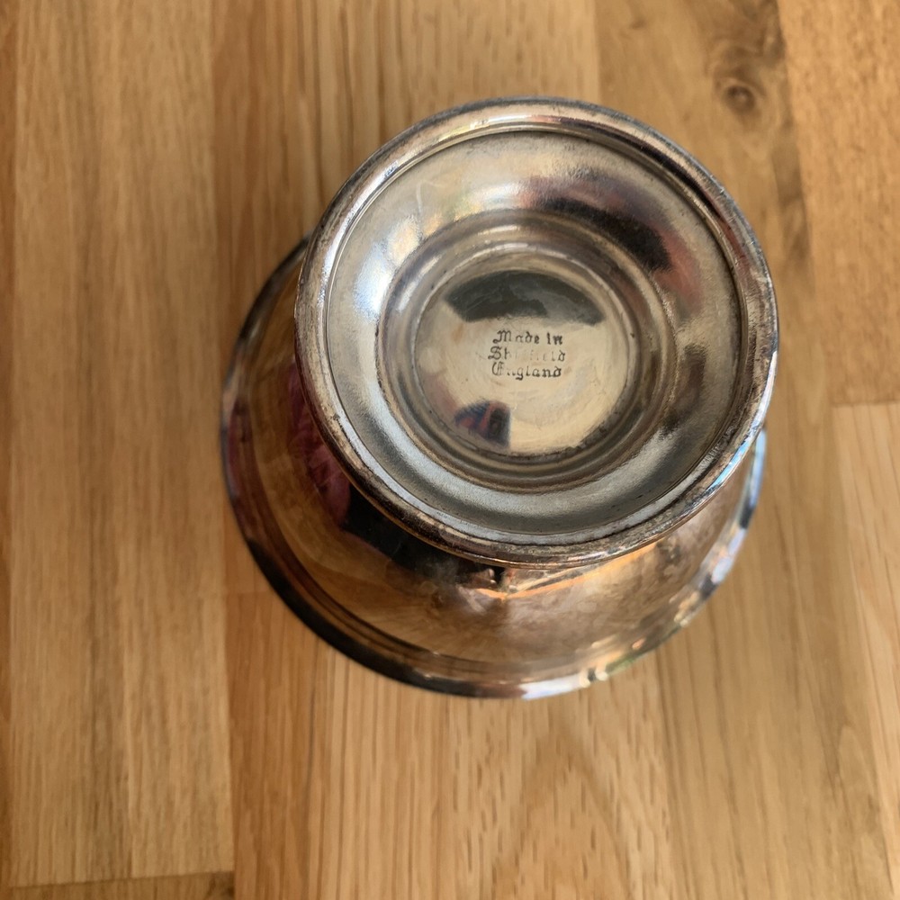 Silver Sugar Bowl Sauce Dish Made In Sheffield