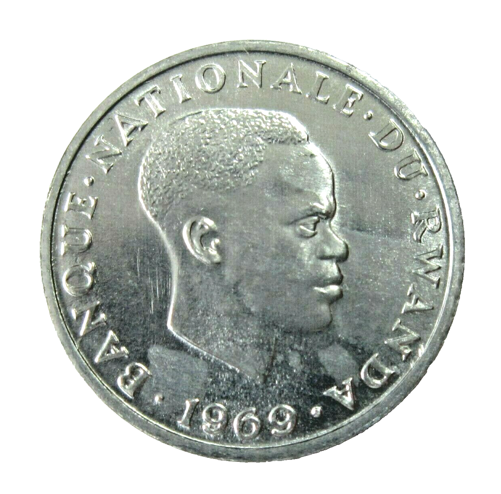 RWANDA. 1 FRANC, 1969. UNCIRCULATED.