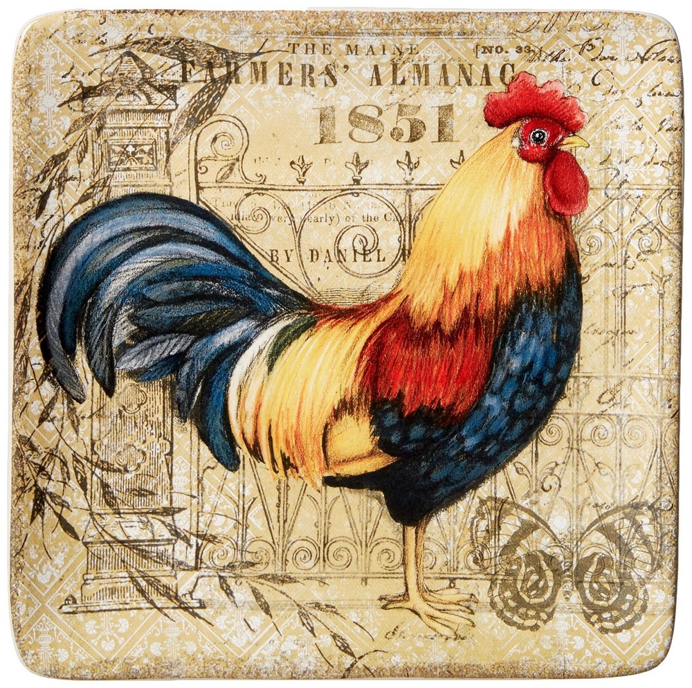 Certified International Gilded Rooster 16 pc Dinnerware Set, Service for 4