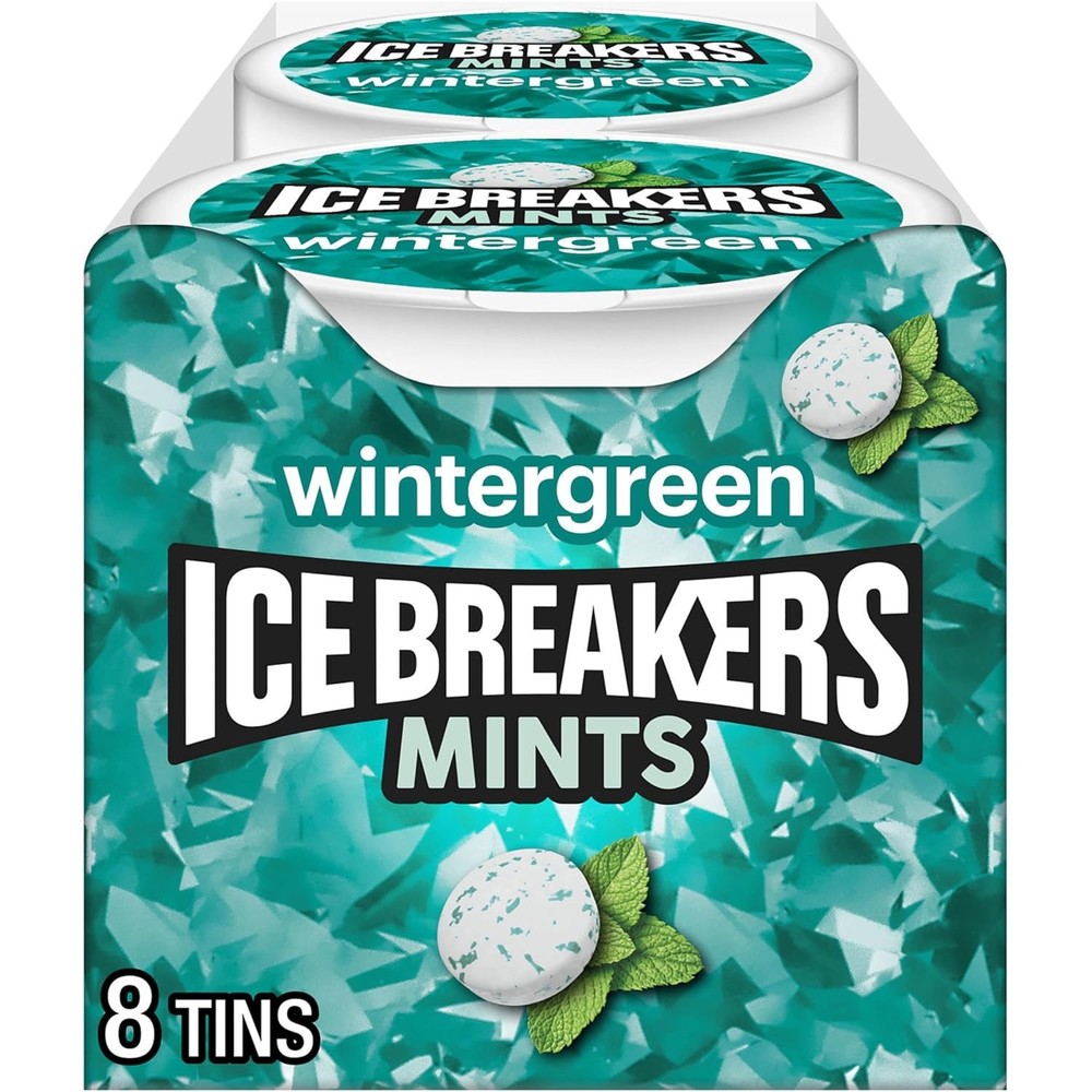 (8 Count) ICE BREAKERS Coolmint Sugar Free Mints Tins, 1.5 oz,(Select Flavor)