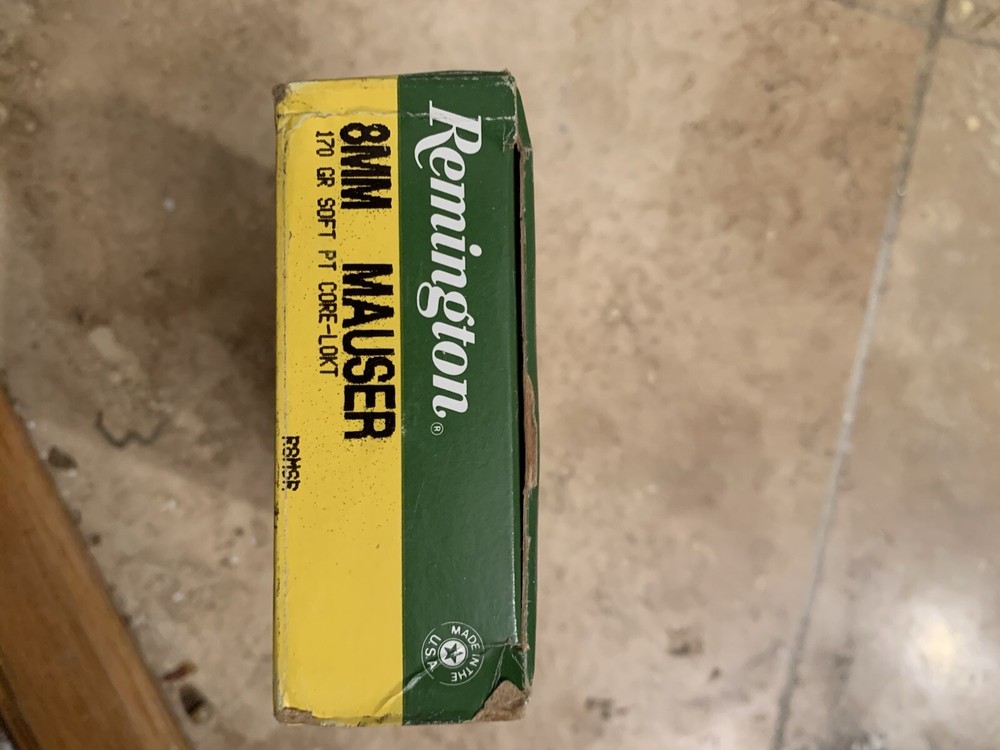 Remington 8mm Mauser Ammo Box Empty 170 Grain Softpoint