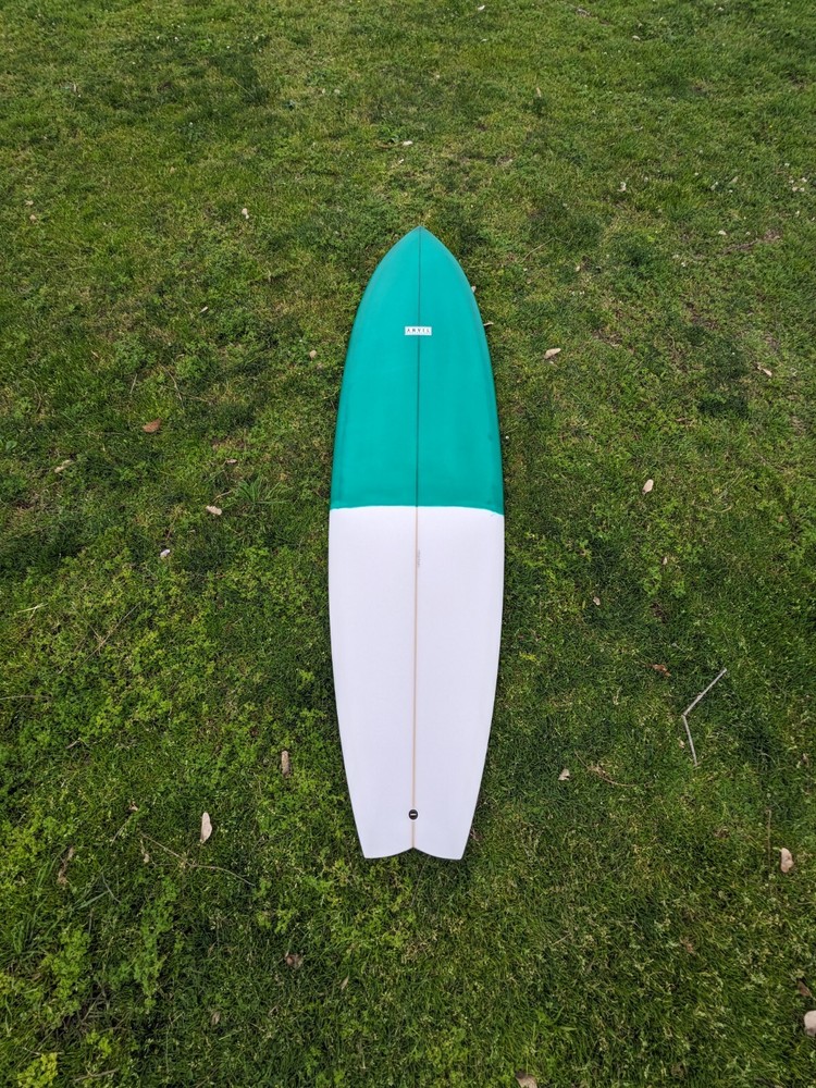 7'4" Quad Fin Mid Length Fish Surfboard