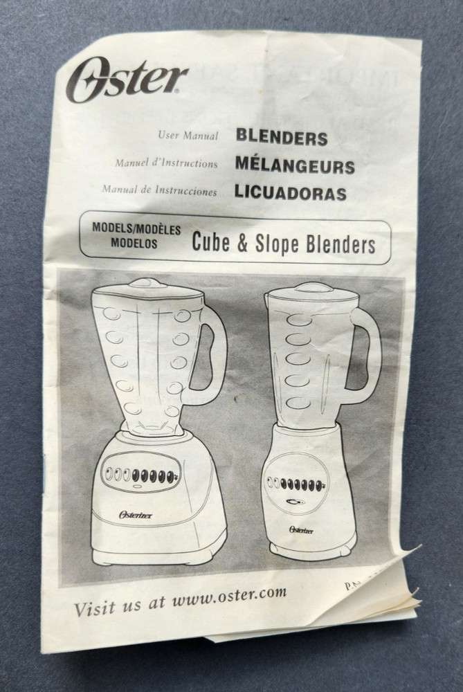 Oster 5 Cup Glass Blender Replacement Jar + Lid Osterizer Cube & Slope