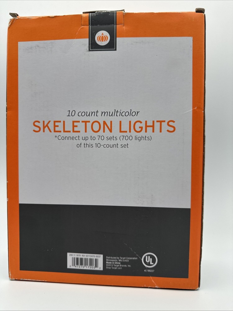 Led Skeleton Lights 10 Multicolor Bulbs 8’
