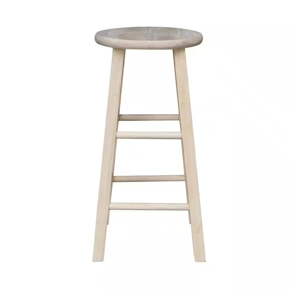 24 In. Unfinished Wood Counter Stool