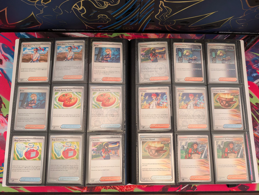 Pokemon SV Prismatic Evolutions C/UC/R/EX/ACE/Energy Complete Base Set Binder