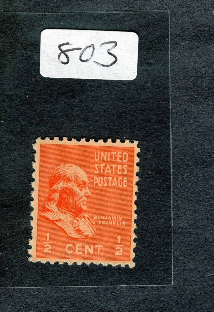 1938 Stamp #803 Benjamin Franklin M/NH