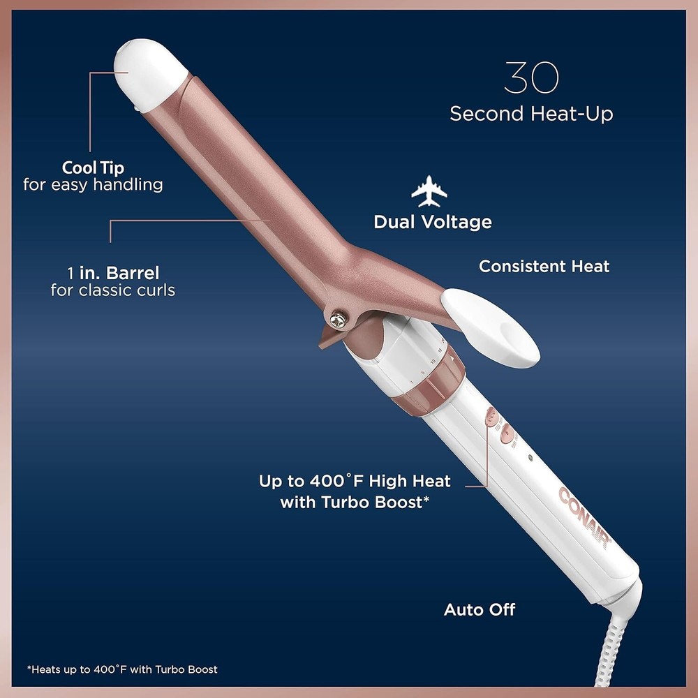 Conair Double Ceramic 1'' Barrel Classic Curls
