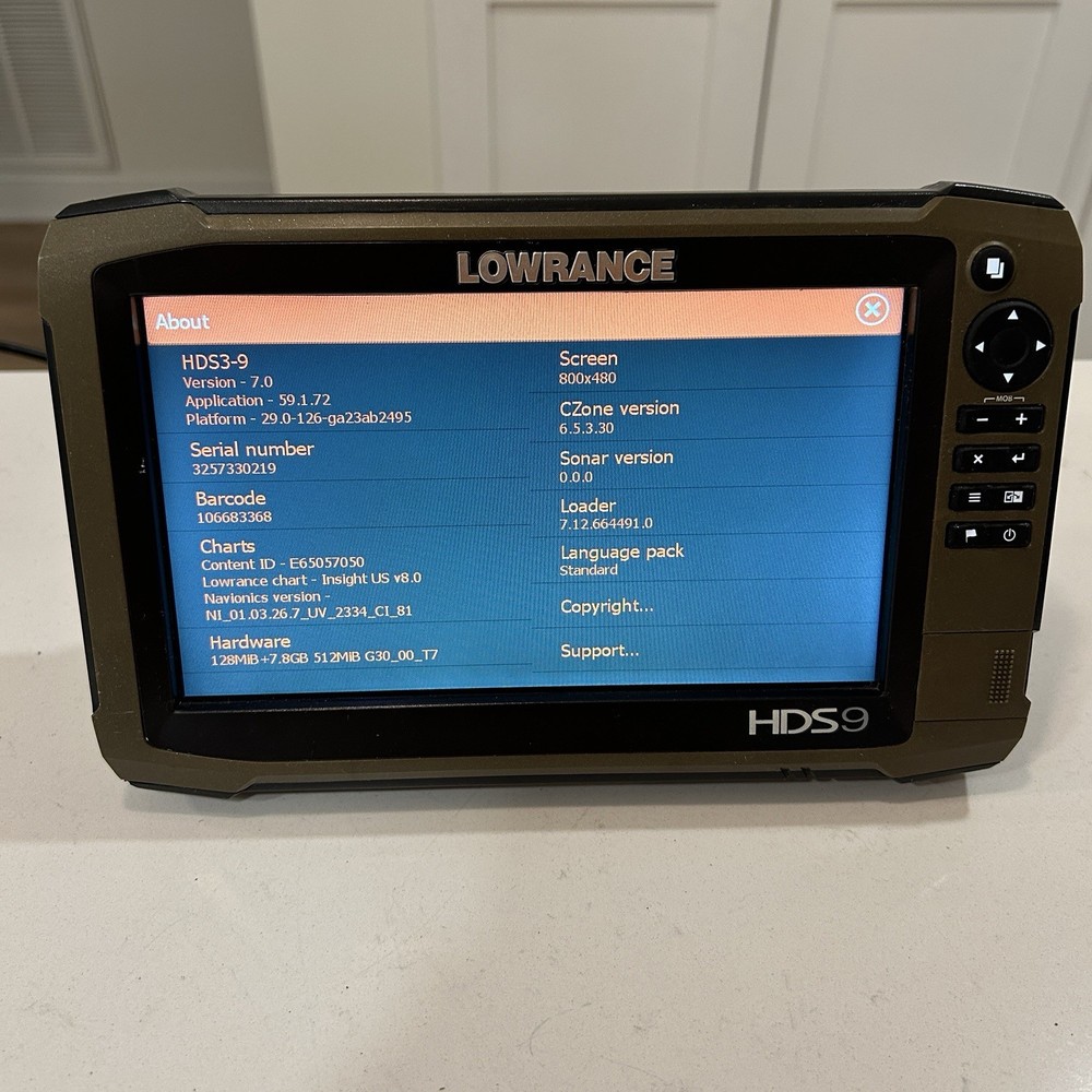 Lowrance HDS9 Gen3 - Fishfinder/Chartplotter Head Unit