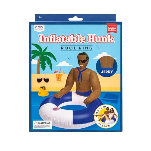 Drinking Buddies Jerry Inflatable Pool Ring – Hunky Sailor Pool Float for