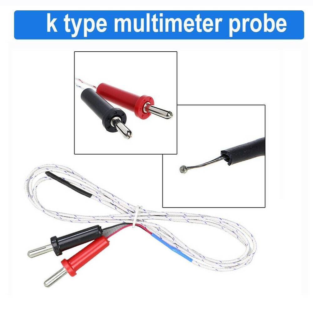 Portable Testing Digital Circuitry Multimeter Thermocouple Probe Connection