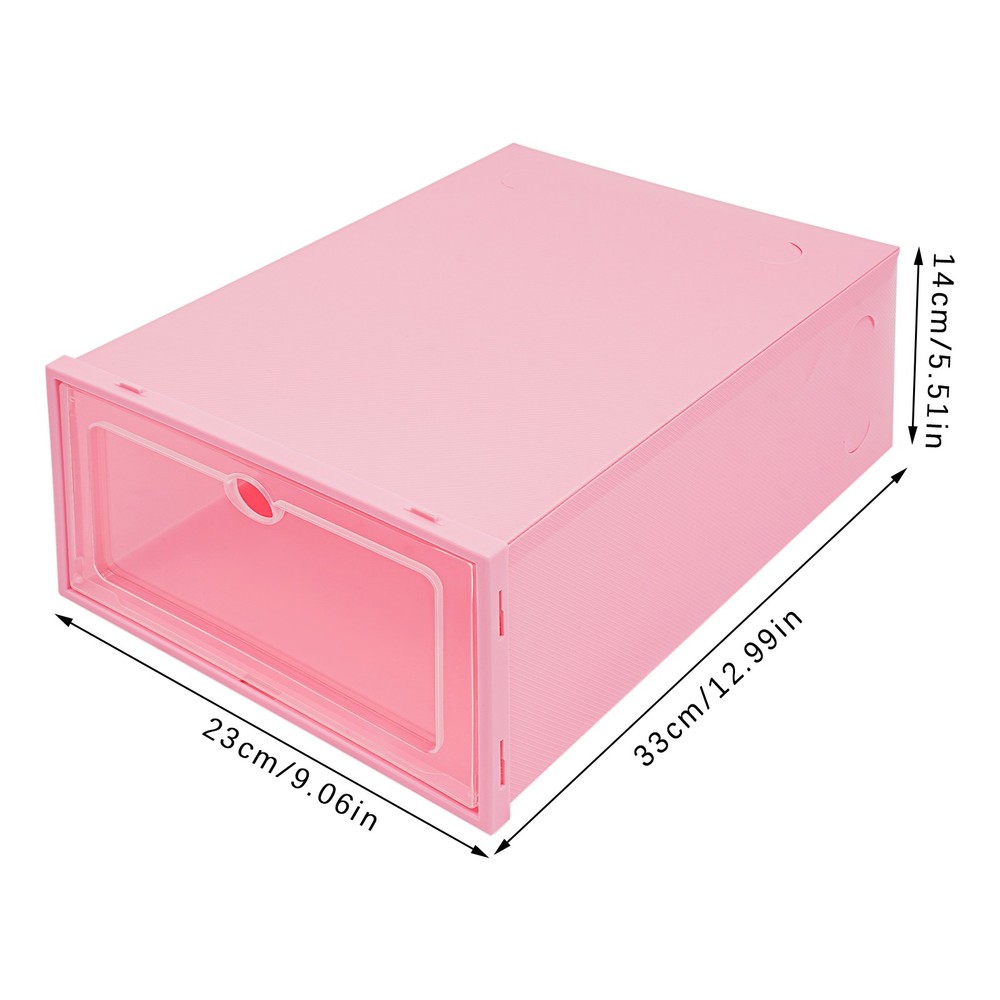 24 Pack Shoe Storage Boxes With Clear Flip Lid, Stackable Shoe Storage Organizer