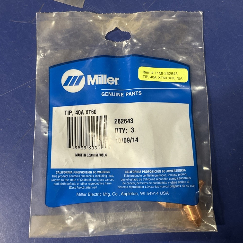 Miller 262643 TIP, 40A, XT60 (Pkg Of 3)