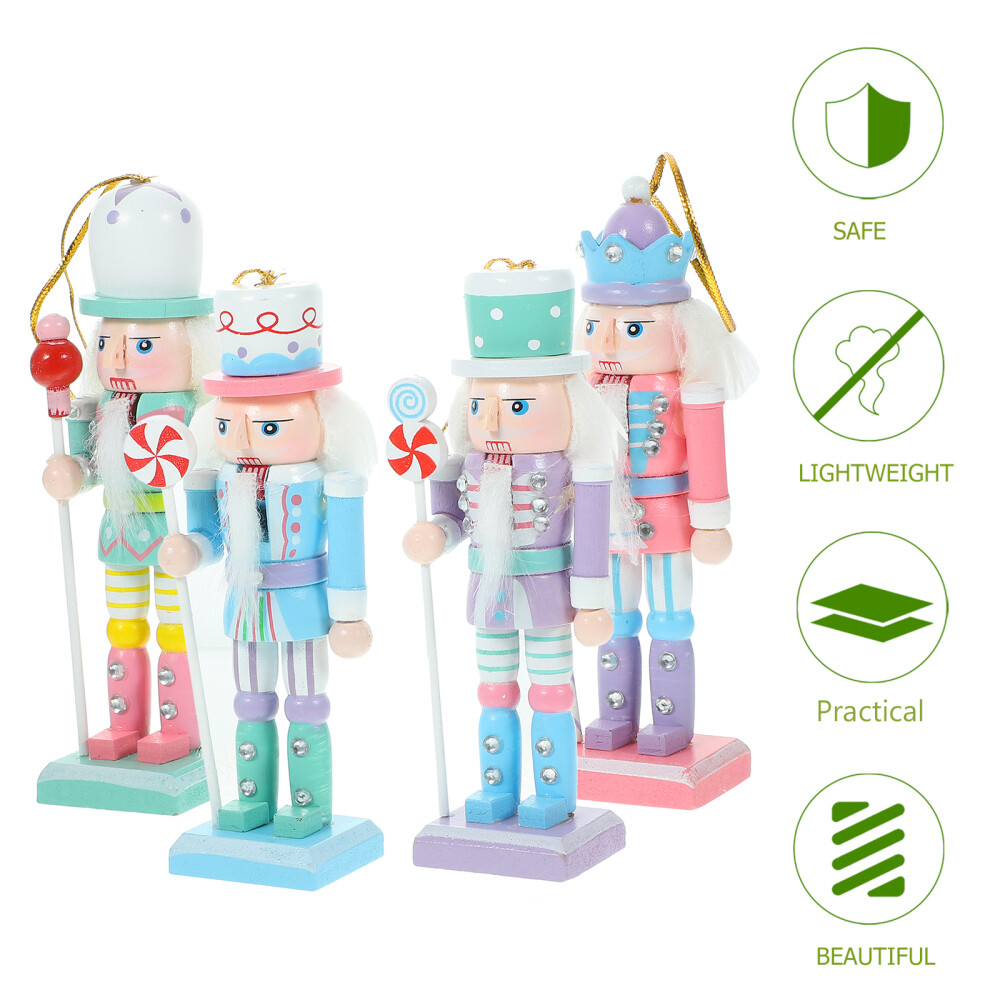 4pcs Christmas Nutcracker Decoration Nutcracker Ornament Xmas Decorations