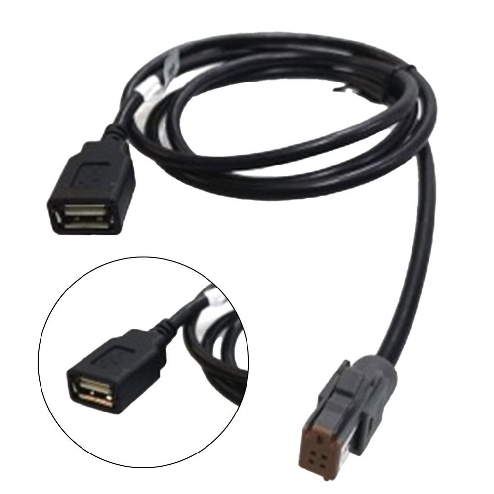 Conector Wire USB Adapter Cable Audio Input Black Parts Replacement Vehicle