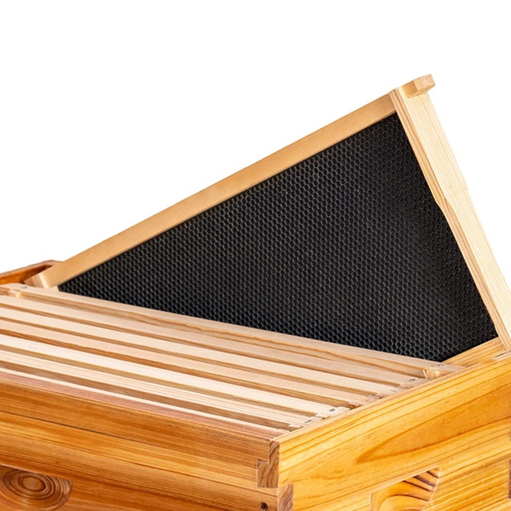 Deep Brood Beehive Frames with Wax Foundation, 10 Pack Honey Bee Frames with ...