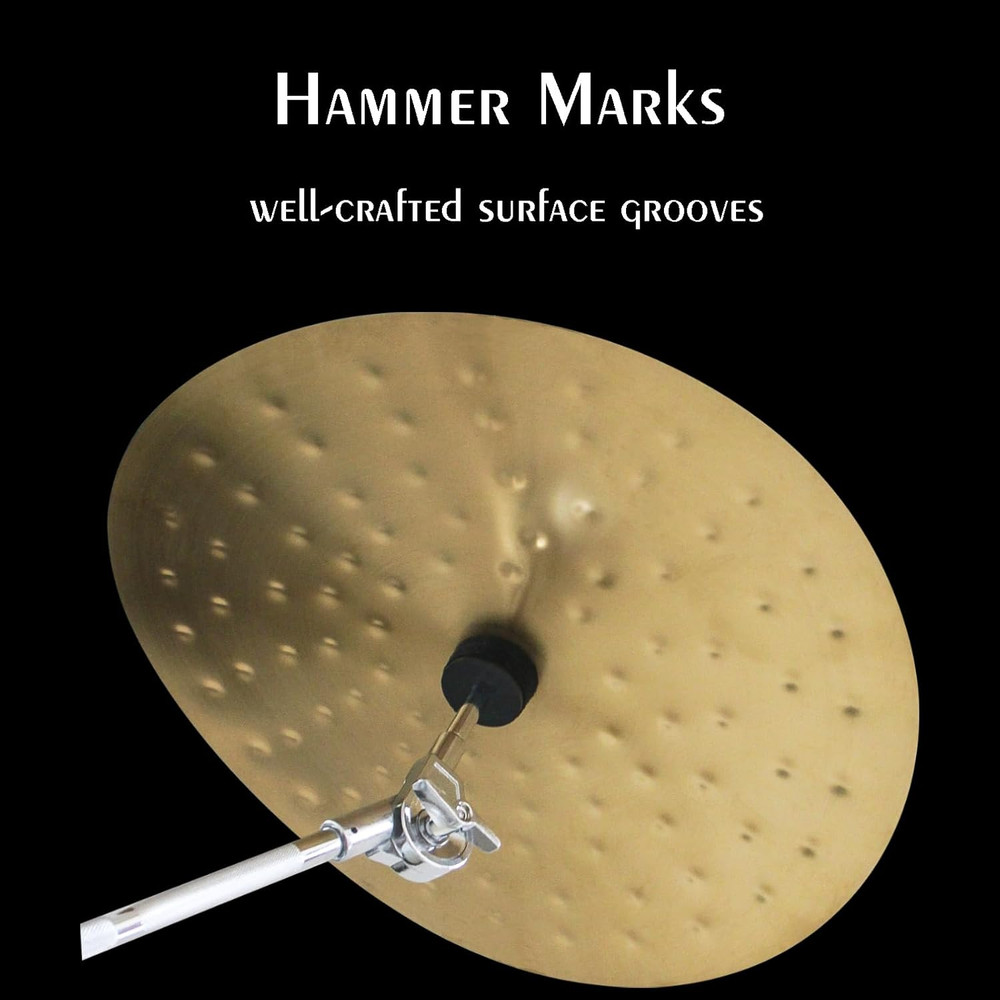 Clap Stack Cymbal, 3-Piece Cymbal Stack with Hammer Marks (11", 13", 15"), Smack