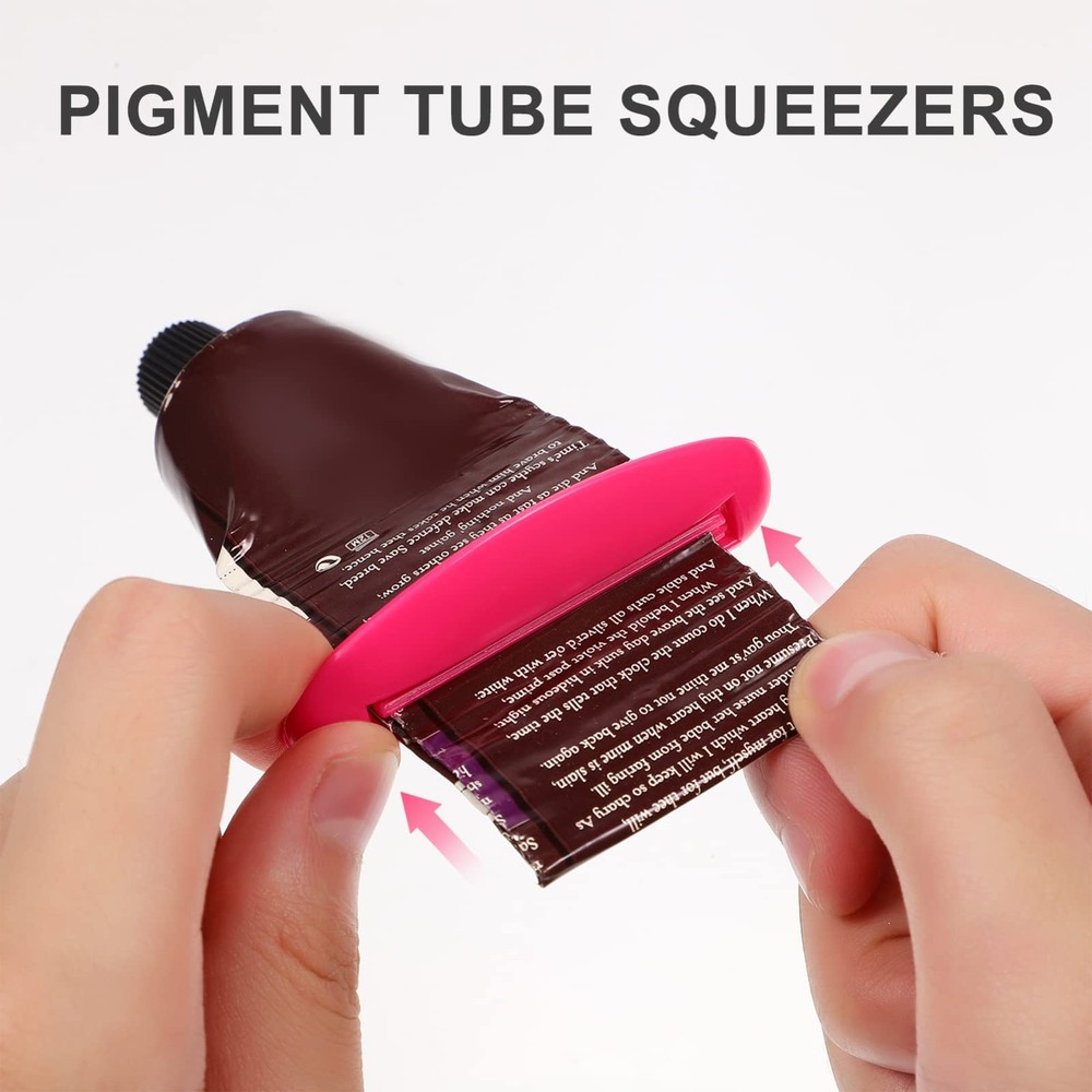 18PCS Toothpaste Tube Squeezer Plastic Dispenser Clips Bathroom Saver Set