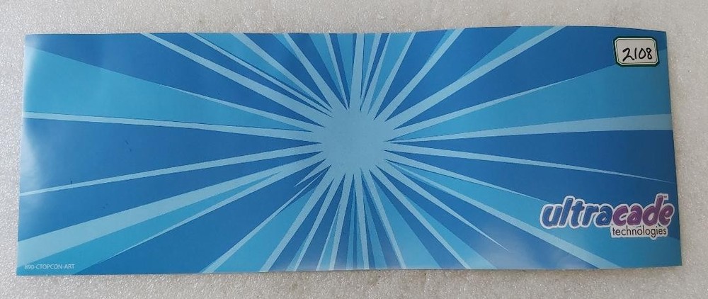 ULTRACADE Arcade Game CONTROL PANEL OVERLAY #890-CTOPCON-ART (2108)