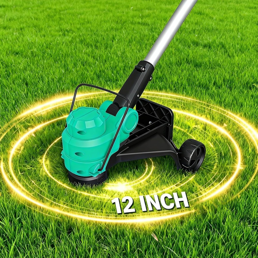 GRAVEE 20V Cordless String Trimmer 12", Edger Line Feed with 2 Batteries
