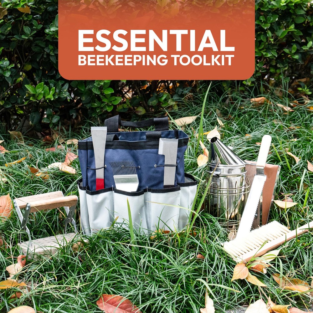 Bee Keeping Starter Kit | 11Piece Beekeeping Supplies Set | Hive Tool & Stain...