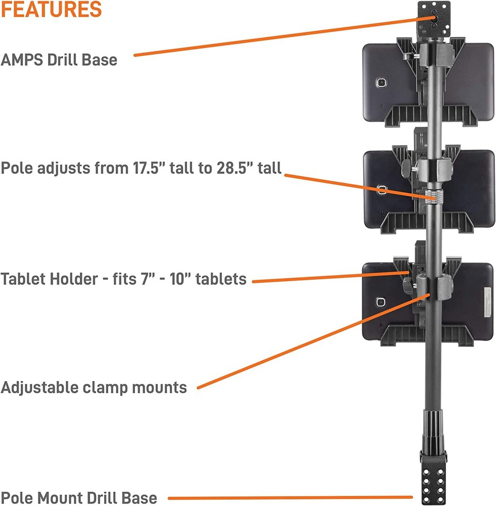 iBOLT TabDock Point of Purchase Wall Mount - with 3 Tablet Holders