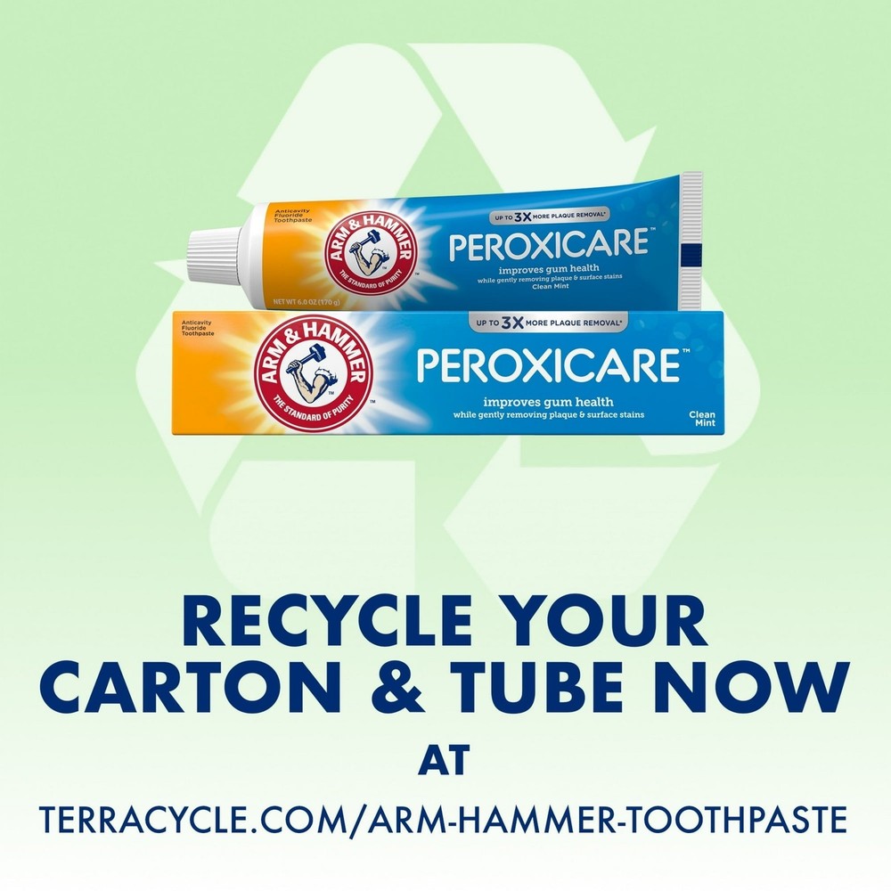 Arm & Hammer Peroxicare Tartar Control Toothpaste Clean Fresh Mint 6oz (4 Pack)