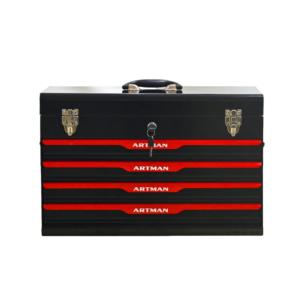20" Portable Tool Box,4 Drawers Tool Storage Box Organizer Tool Storage Cabinet