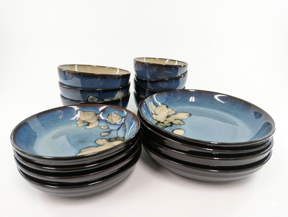 Dish Maison Deep Blue Ceramic Dinnerware Set, 15-Pieces New style