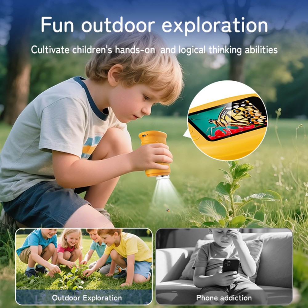 Digital Microscope Handheld 1000x 2.0 IPS Screen for Kids Science Education Tool