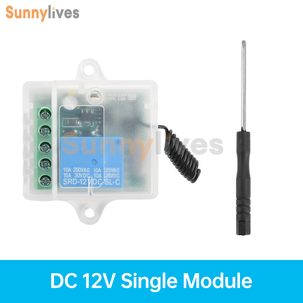 433Mhz Universal Wireless Remote Control Switch With DC12V Relay Receiver Module