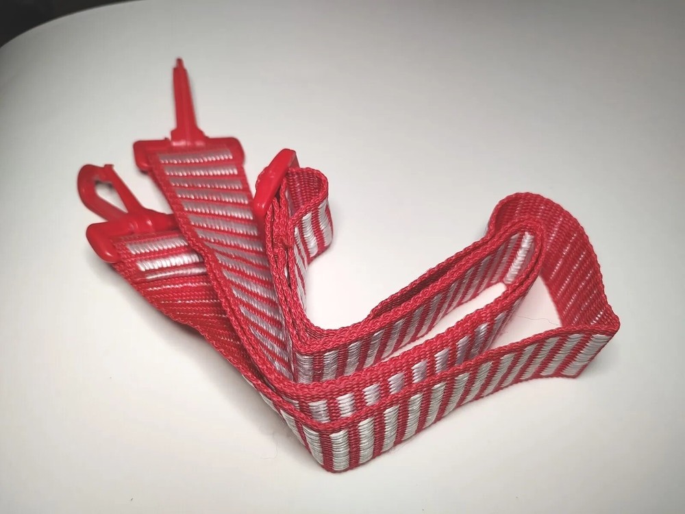 34" Luggage Strap Red White Nylon