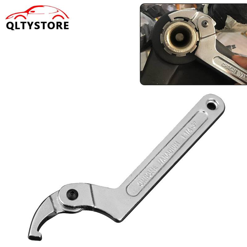 Adjustable Hook Wrench 32-76mm C Flat Spanner Tool Slotted Retaining Universal