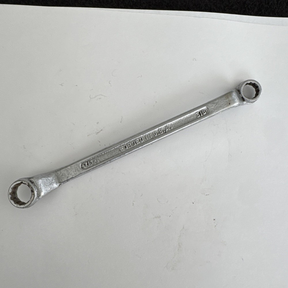 Dunlap USA 7/16" x 3/8" Offset Box End Wrench