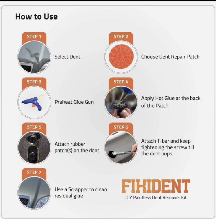 Chefore Dent Puller Tool Set- Paintless Car Dent Repair/Removal/Puller Kit