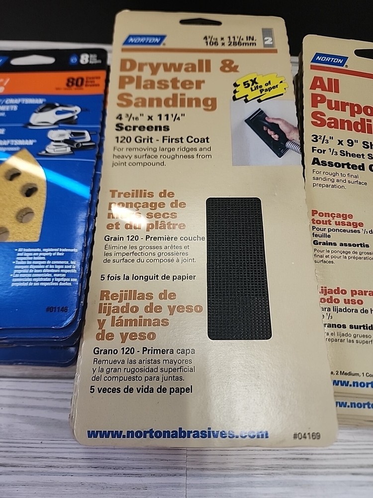 Norton Sandpaper Sheets Lot