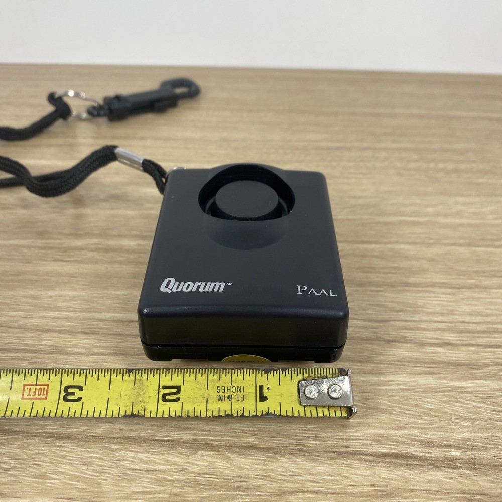 Quorum PAAL Personal Security Alarm Clip & Pull Pin Black NEW