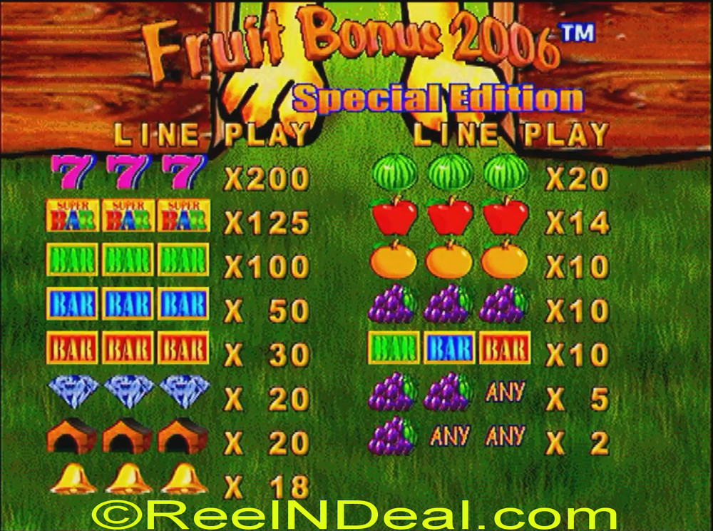 Amcoe Fruit Bonus 2006 Special Edition Cherry Master 8-Liner Machine