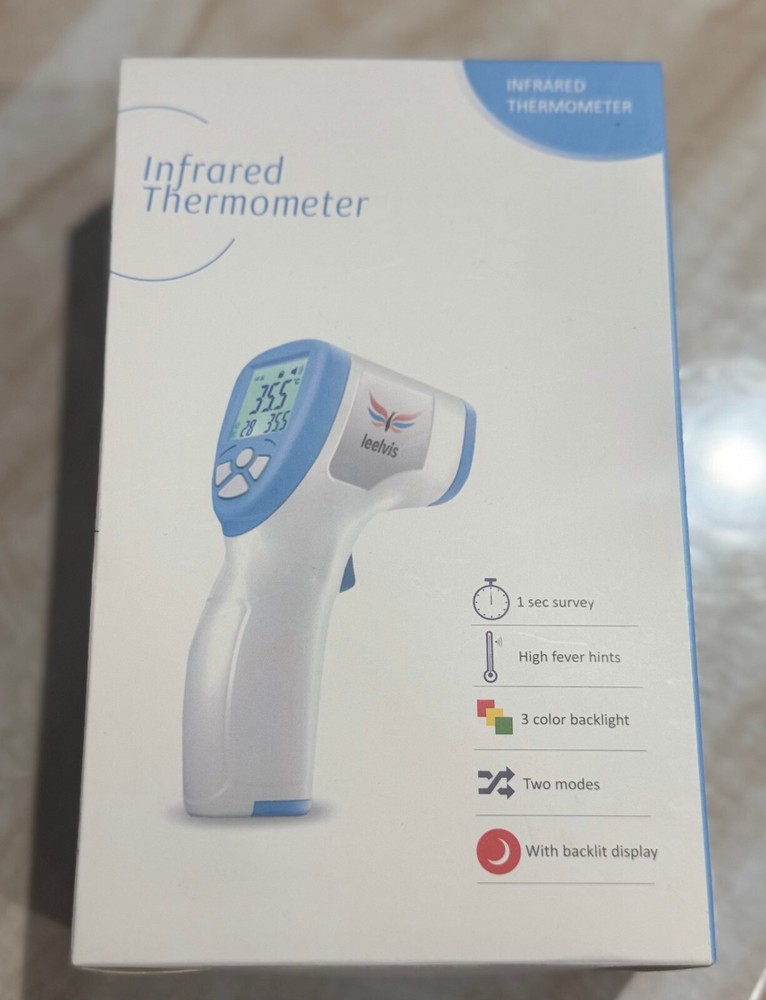 Contactless Digital Forehead Thermometer, Fast Reading, Backlit Display 2 Pack
