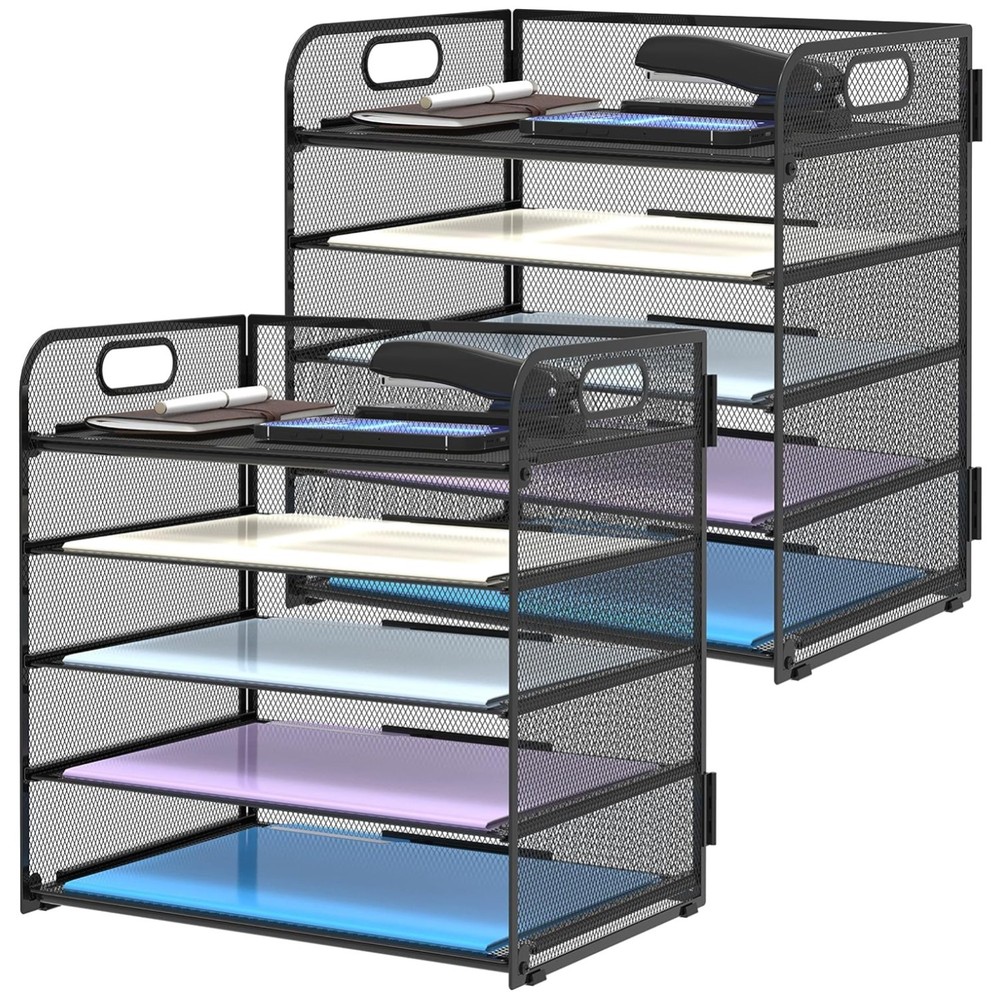 Mesh Desk Organizer 2-Pack - Black