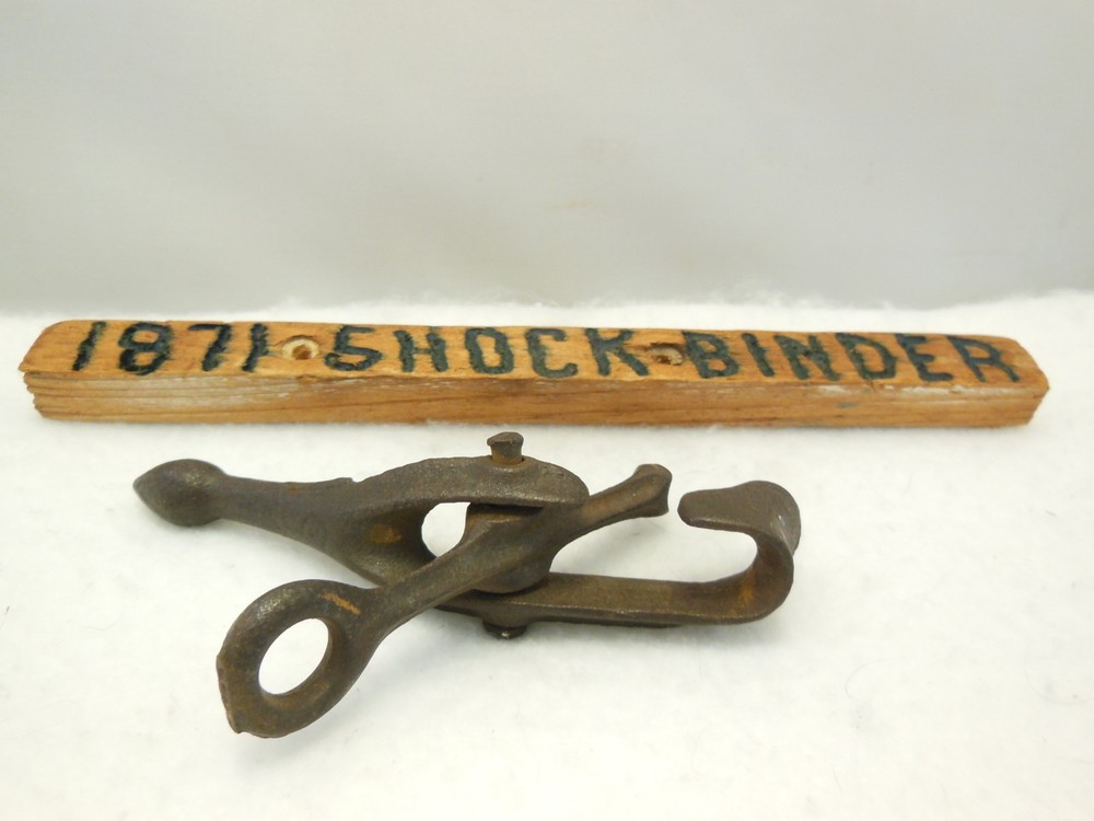 1871 ANTIQUE CAST IRON CORN SHOCK BINDER #1