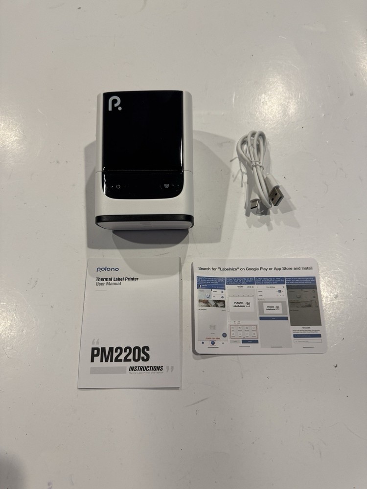 Polono PM220S Portable Bluetooth Thermal Label Maker 2”