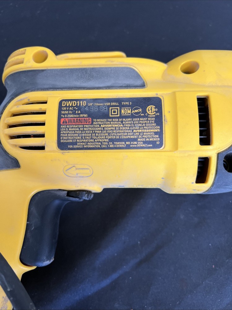 DeWalt DWD110 3/8" Corded Drill Variable Speed