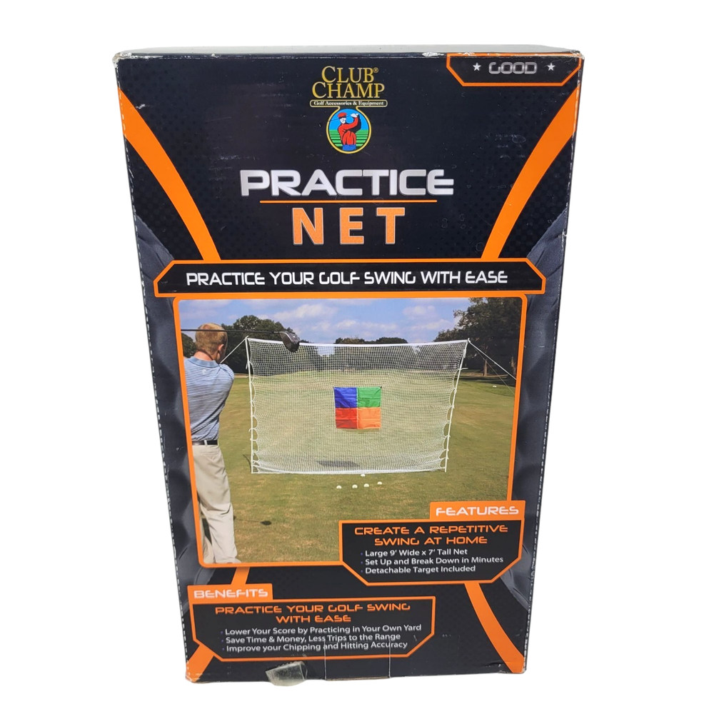 Club Champ Golf Practice Net 9’x 7' Removeable Target Flag NEW